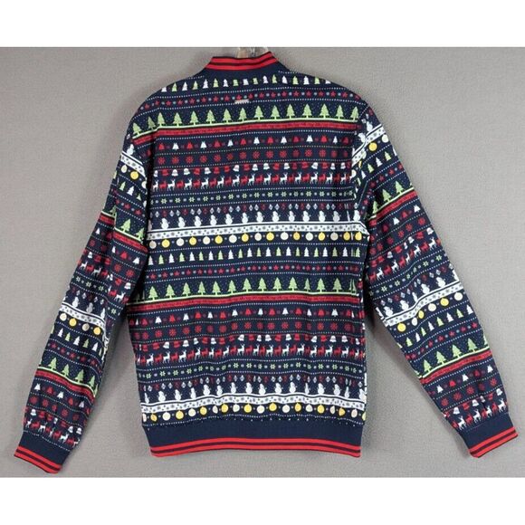 Denim & Flower Ricky Singh Jacket Holiday Christmas‎ Zip Up Lightweight Sz M NEW - Picture 5 of 13